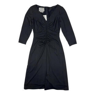 Rickie Freeman Teri Jon A-Line Dress Ruched Center Black Size 4 US